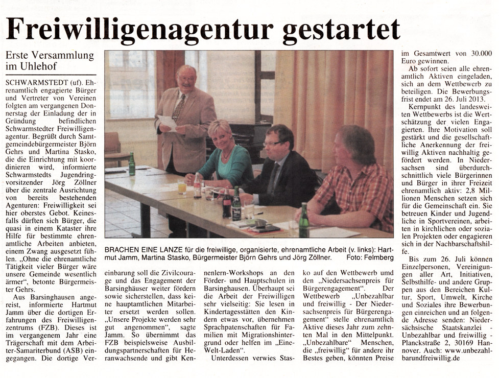 Artikel aus der Schwarmstedter Rundschau